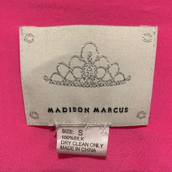 MADISON MARCUS 100% Silk Bright Pink Jacket - Picture 3 of 7